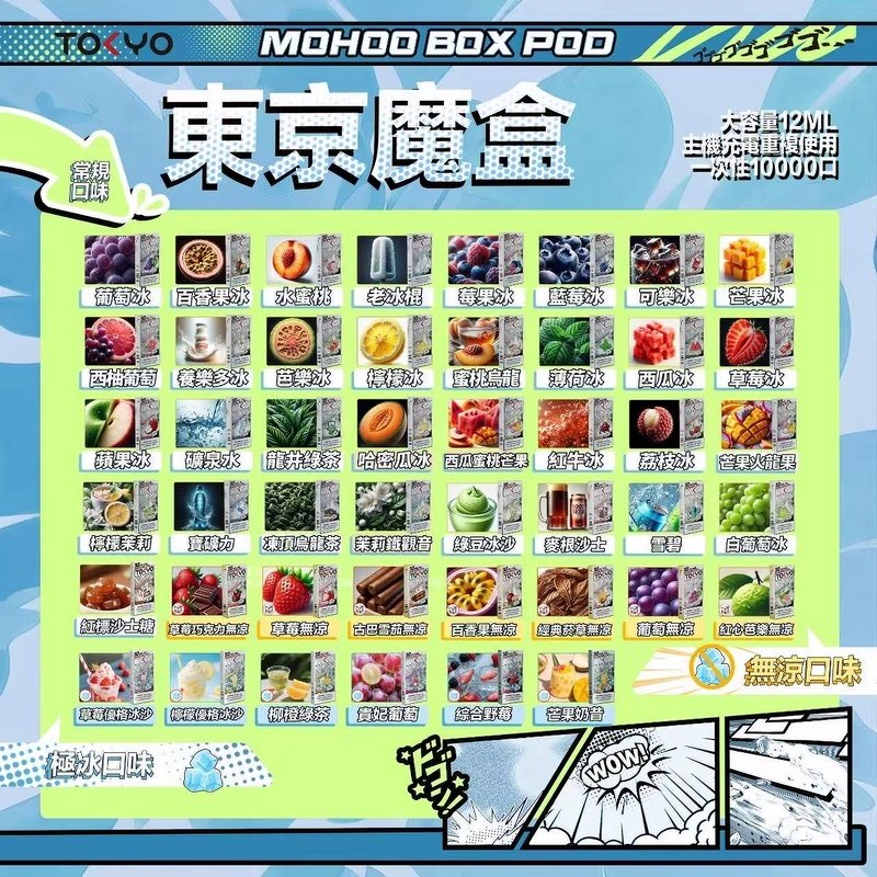 TOKYO MOHOO BOX東京魔盒電子菸煙彈丨12ML【無涼草莓】:圖片 2